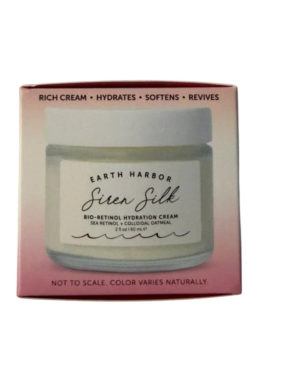 Earth Harbor Siren Silk Bio-Retinol Hydration Cream 2 oz 60 mL Sea Retinol Collo
